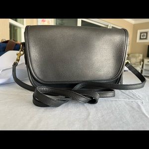 Navy leather Coach crossbody